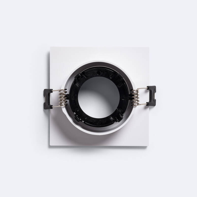 Aro Downlight Cuadrado Cónico Basculante para Bombilla LED GU10 / GU5.3 Corte Ø 75 mm