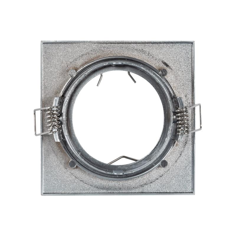 Aro Downlight Cuadrado Basculante para Bombilla LED GU10 / GU5.3 Corte Ø 72 mm