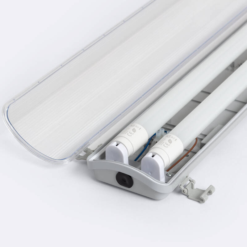 Pantalla Estanca 150cm IP65 con dos Tubos LED Cristal 22W 140lm/W