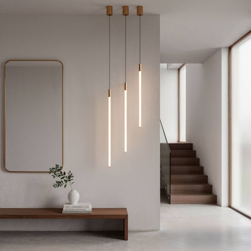 Lámpara Colgante LED 9W Regulable en Altura Metal Adaya