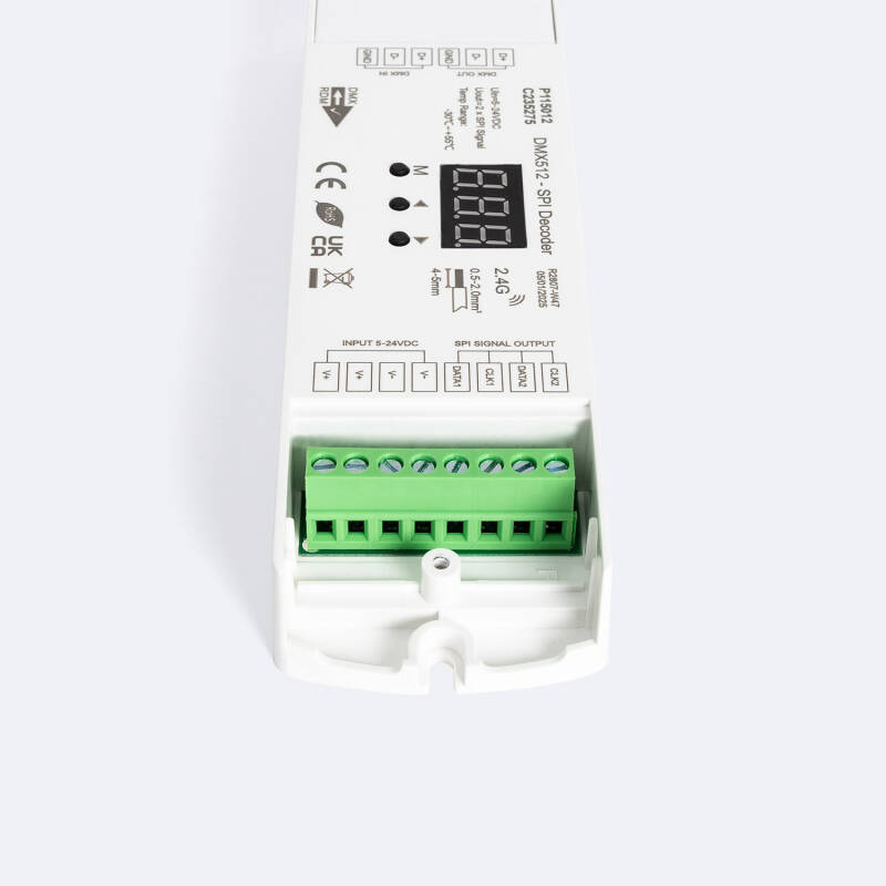 Decodificador DMX512 a SPI con RF para Tira LED Digital RGB/RGBW 5-24V SKYDANCE DS-L