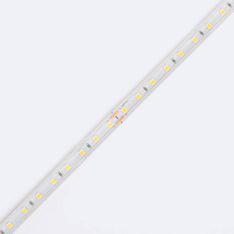 Tira LED Regulable 220V SMD Autorrectificada 120 LED/m BOBINA 20m 12W/m 1080lm/m Superestrecha Ancho 6.5mm Corte 10cm IP65