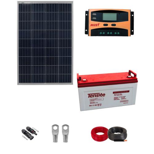 Kit Panel Solar 100W para Fin de Semana con Batería