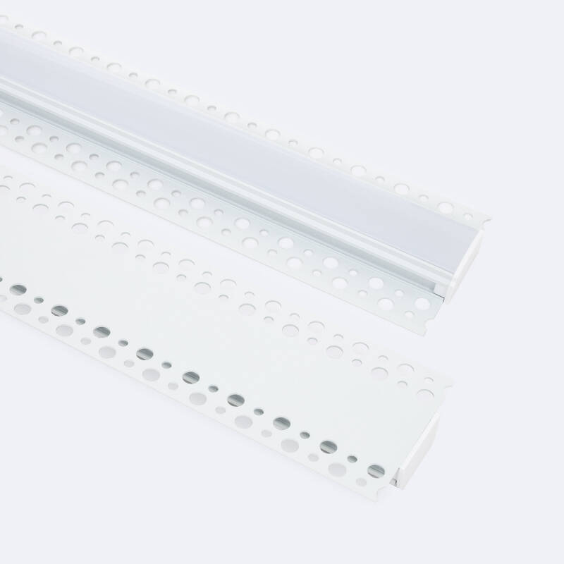 Perfil Aluminio Integrado en Escayola/Pladur para Tira LED hasta 20 mm