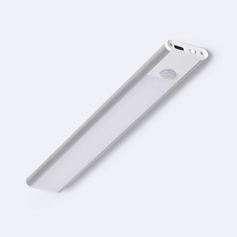 Barra LED 25cm con Sensor de Movimiento y Bateria Recargable USB C