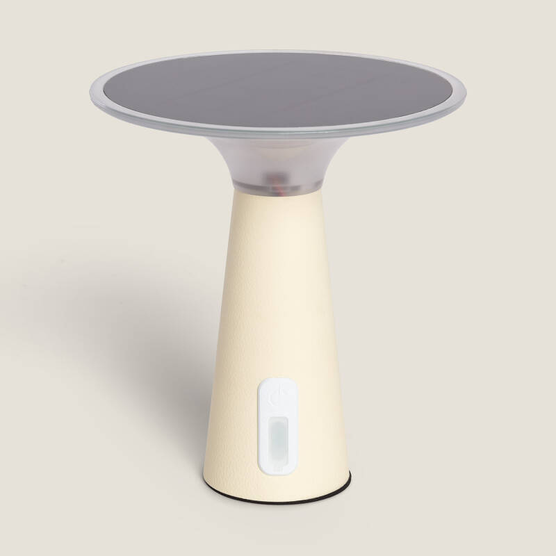 Lámpara de Mesa Solar Exterior LED Metal Portátil con Batería USB Recargable Soucha