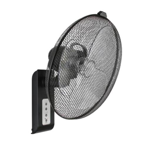 Ventilador de Pared Silencioso 50W Greyhound Negro con Mando a Distancia