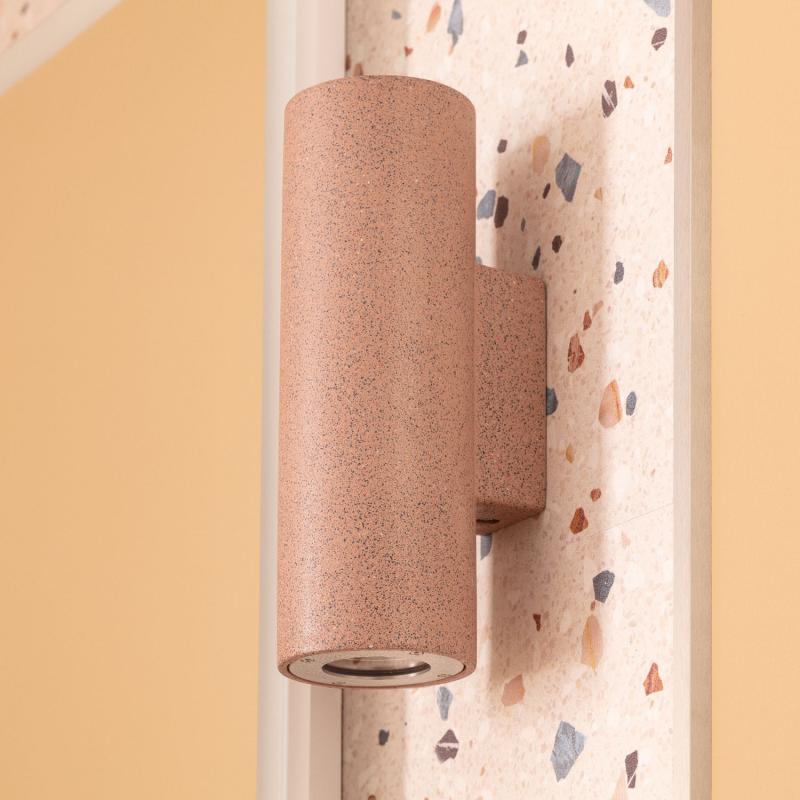 Aplique de Pared Exterior Cemento Iluminación Doble Cara Banjar Rond II