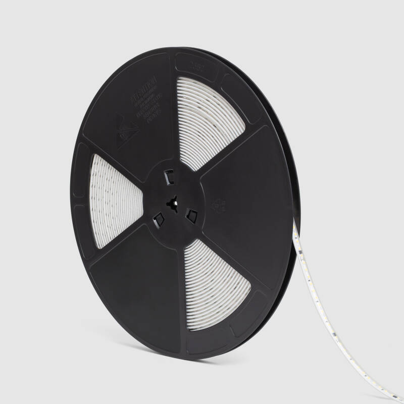 Tira LED Regulable 220V SMD Autorrectificada 120 LED/m BOBINA 20m 8,5W/m 750lm/m Ancho 10mm Corte 10cm IP65