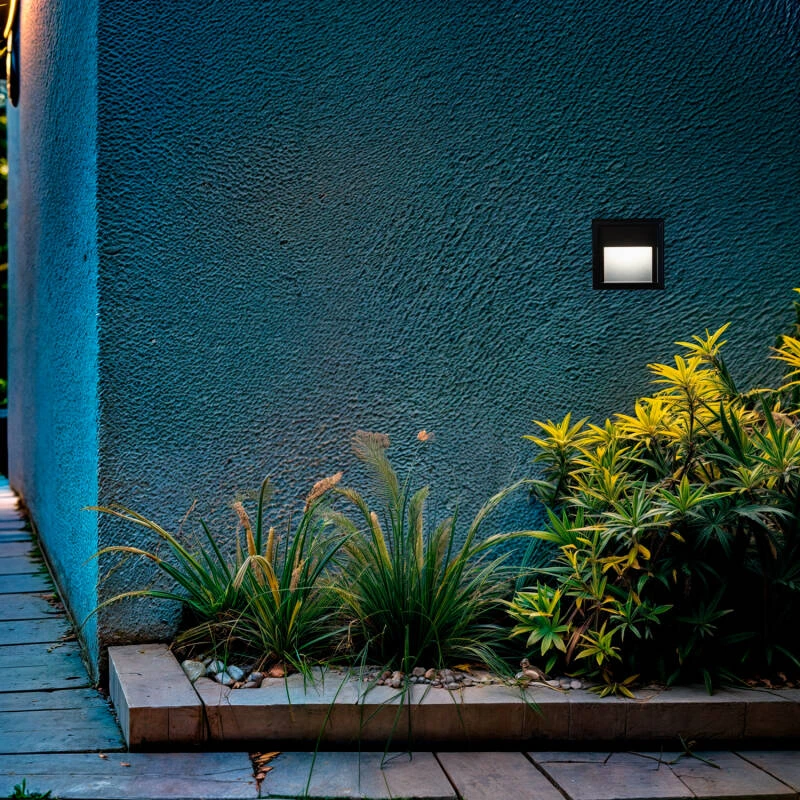 Baliza Exterior LED Superficie Pared Cuadrado  Edulis