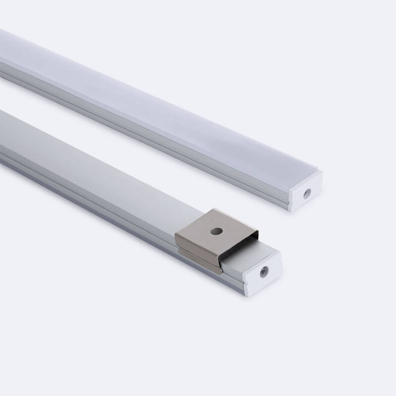 Perfil Aluminio Superficie 2m para Tira LED hasta 10 mm