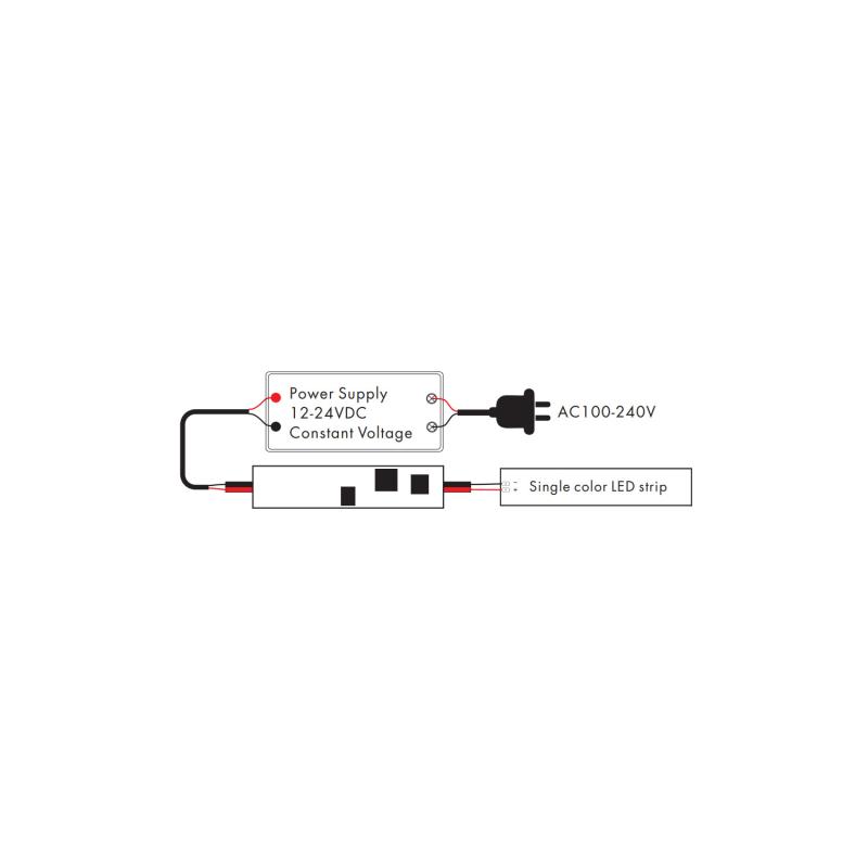 Mini Sensor Interruptor Puerta Armario para Tiras LED 12-24V SKYDANCE E1-D
