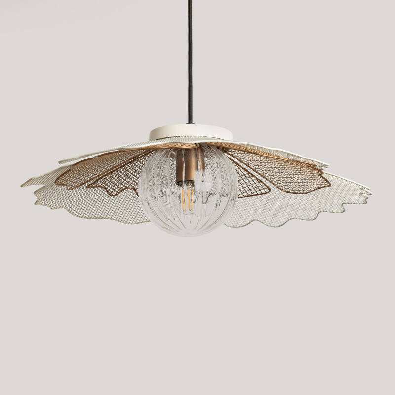 Lámpara Colgante Metal Cristal Pianella  ILUZZIA