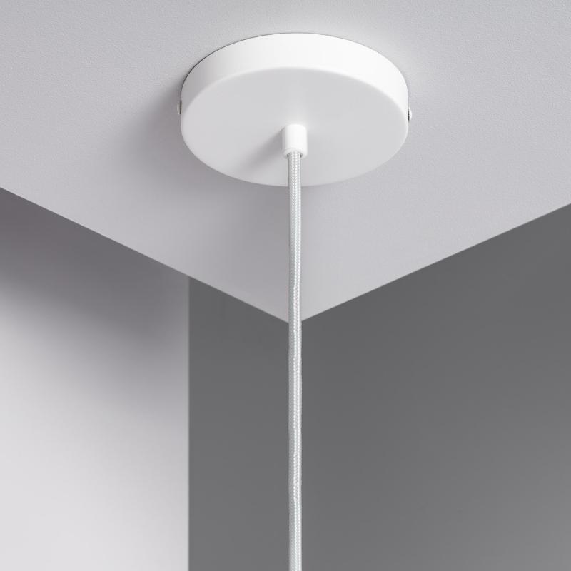 Lámpara Colgante con Cable Textil Blanco