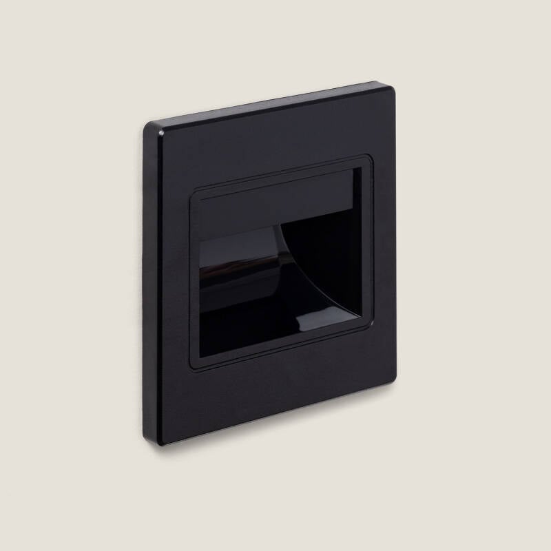 Baliza LED 1.5W Empotrable Pared Negro Randy