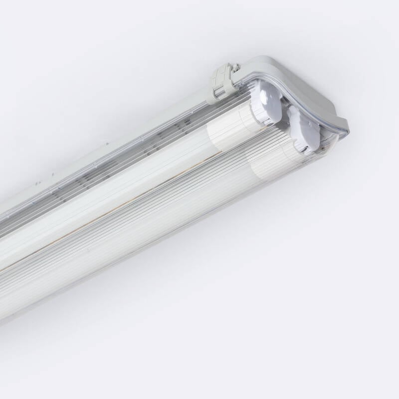 Pantalla Estanca 120cm IP65 con dos Tubos LED Cristal 18W 140lm/W