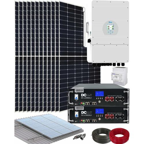 Kit para Instalación Placas Solares para Casa con Inversor Deye Trifásico 6000W