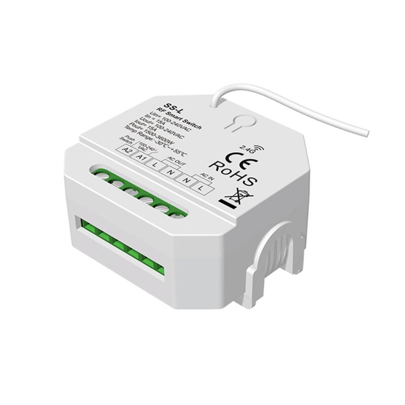 Interruptor ON/OFF SKYDANCE SS-L Compatible con Pulsador, Mando RF y Carril DIN