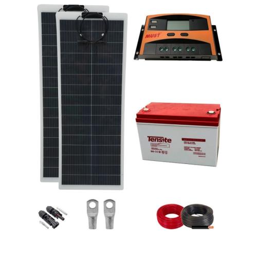 Kit con Paneles Solares Autoinstalables 200W y Batería
