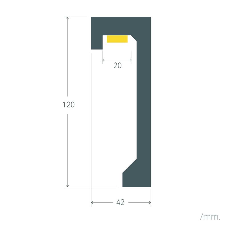 Moldura para Tira LED 2m Big Elah