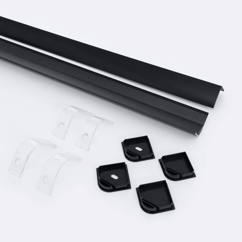 Perfil Aluminio Esquina Triangular 2m para Tira LED hasta 20mm