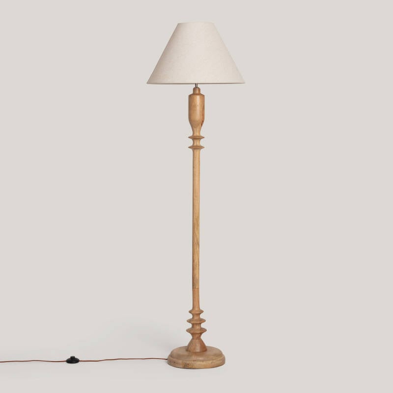 Lámpara de Pie Madera Meena ILUZZIA