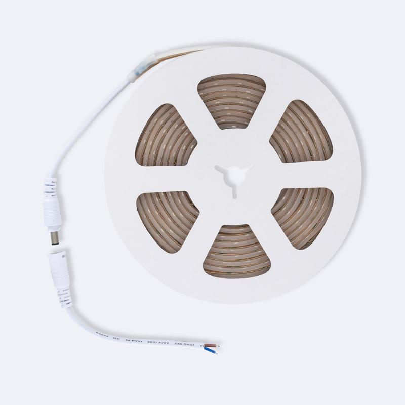 Tira LED 24V SMD 60 LED/m 5m 5W/m 500lm/m Ancho 10mm Corte 10cm Sumergible IP68 SILICONE FLEX