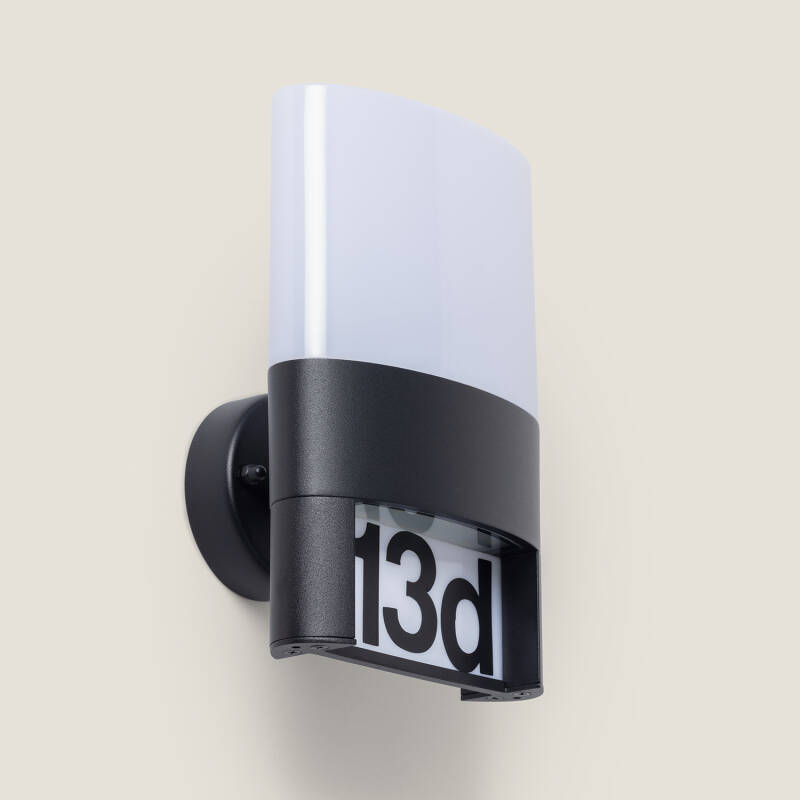 Aplique de Pared Exterior LED 10W Aluminio para Numeración de Vivienda Mulham