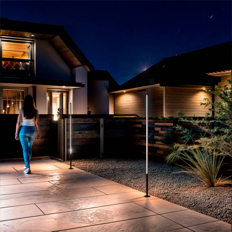 Baliza de Pie Exterior LED 12-24W  80-160 cm Superficie Calax