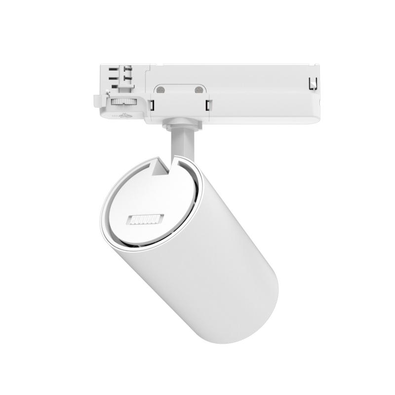 Foco Carril LED Trifásico 30W Fasano CCT Seleccionable Regulable DALI Blanco