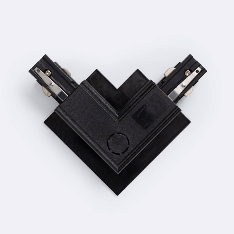 Conector 'Right Side' Tipo L para Carril Trifásico Empotrable Aluminio