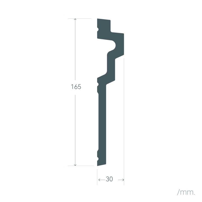 Moldura Cornisa Pasacables 2m Baric