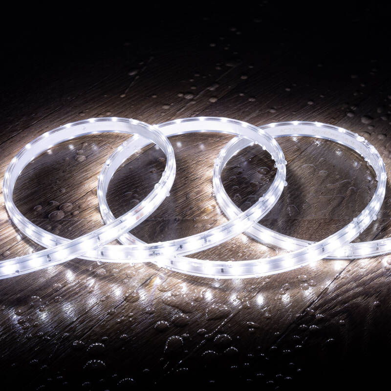 Tira LED Regulable 220V SMD 60 LED/m BOBINA 50m 6W/m 600lm/m Ancho 12mm Corte 20cm IP65