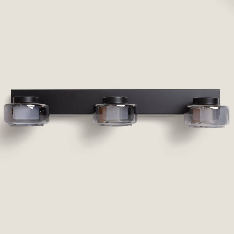 Lámpara de Pared LED 12W Baño CCT Seleccionable Metal y Cristal Zisna