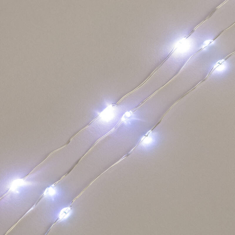 Guirnalda Exterior LED Transparente Blanco Frío 6m