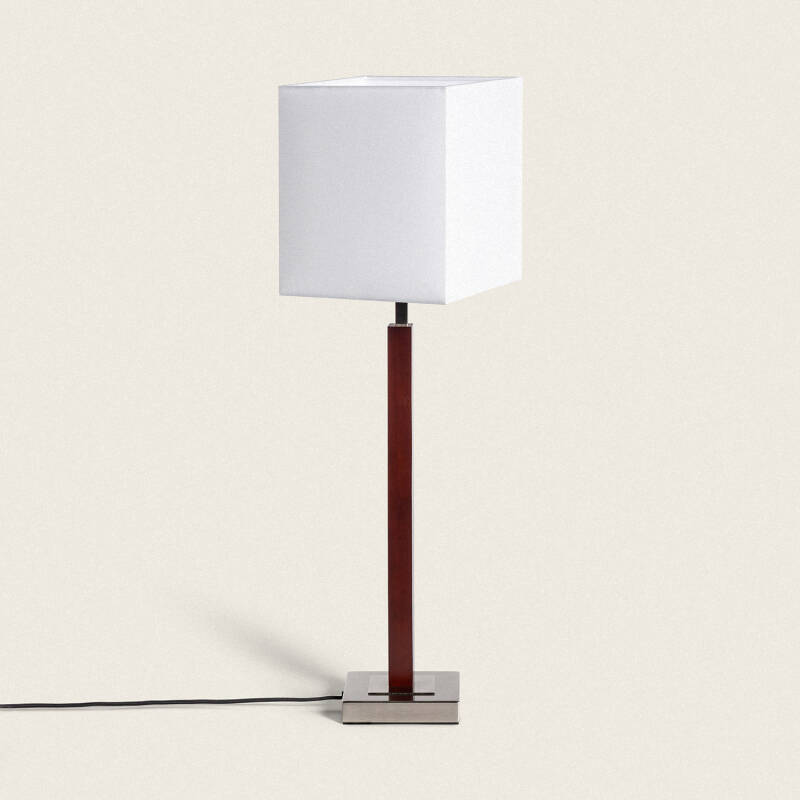 Lámpara de Mesa Madera y Metal Lizza