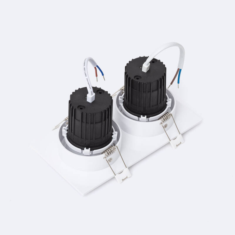 Downlight Cuadrado Basculante LED 18W Regulable Corte 75x155 mm