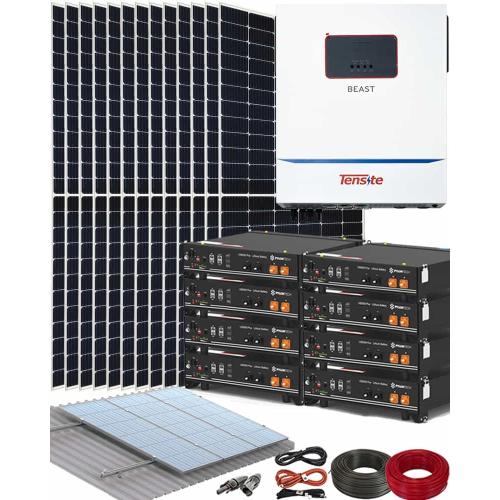 Kit Solar Aislada 11000W 48V Tensite Beast con 8 baterías de litio