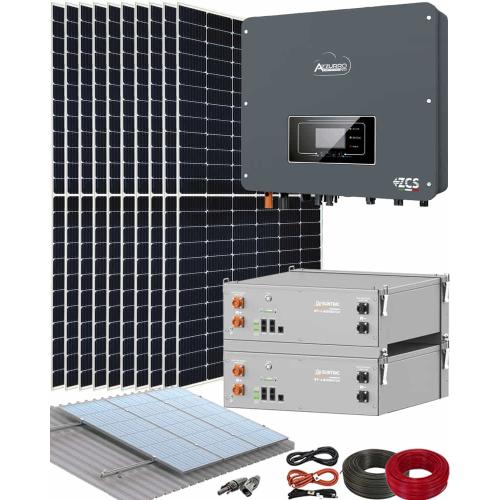 Kit Instalación Fotovoltaica Autoconsumo Azzurro 6000W con Baterías de Litio 10kWh