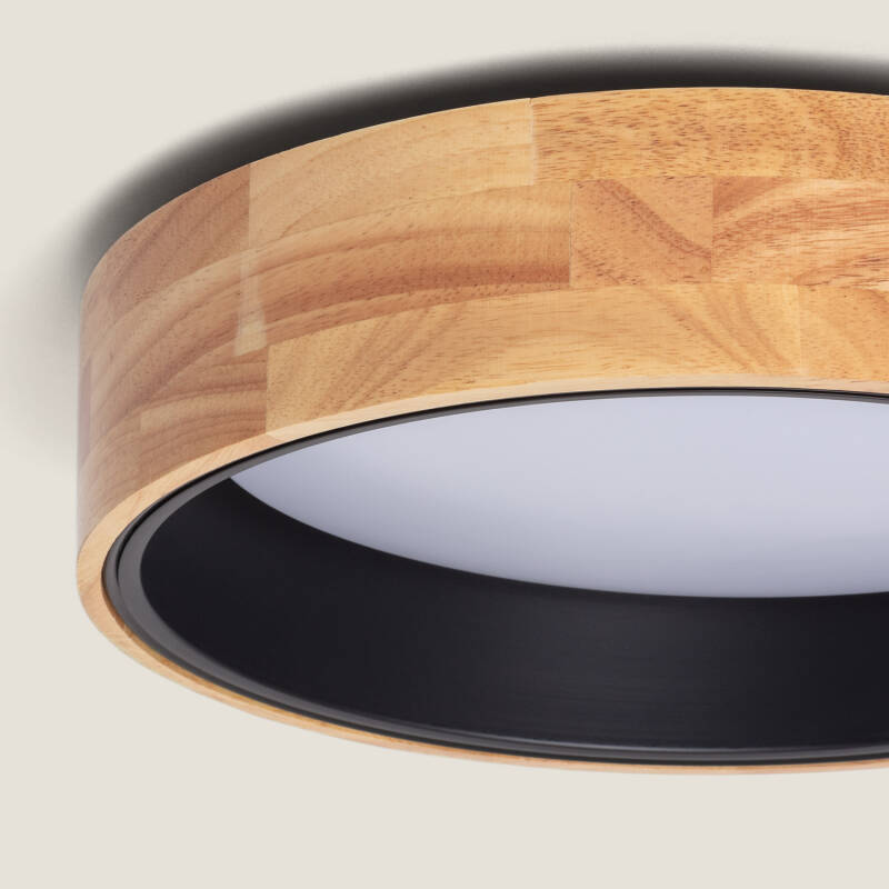 Plafón LED 15W Circular Madera Ø370 mm CCT Seleccionable Dari