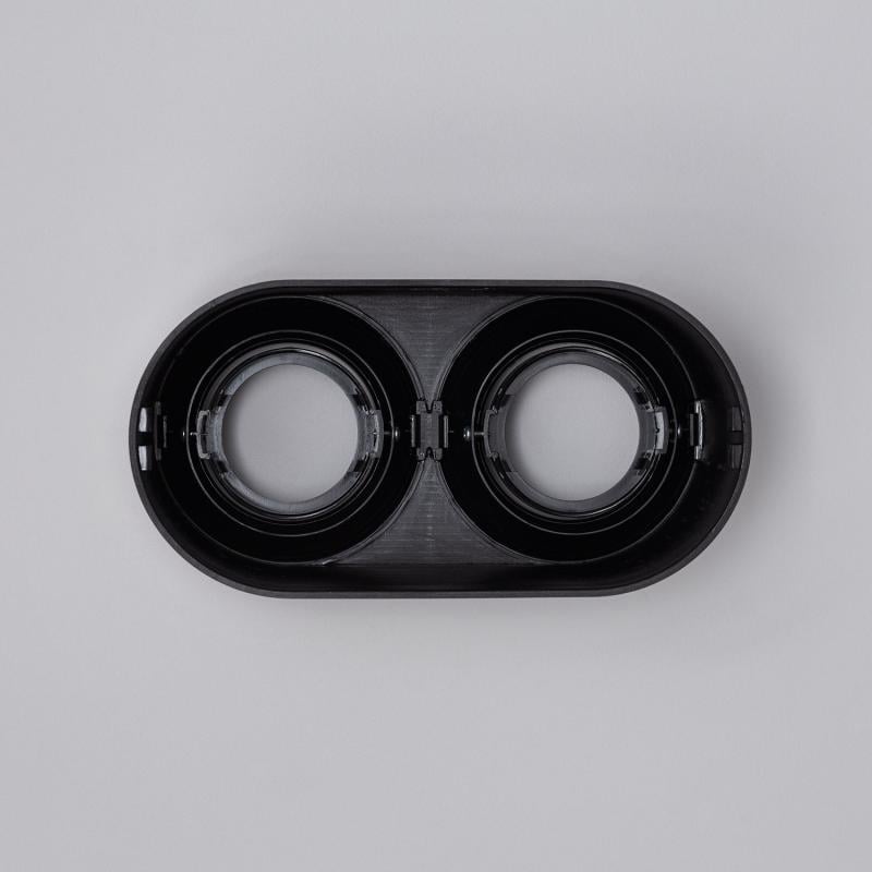 Aplique de Techo Doble Negro con Bombilla GU10 Space