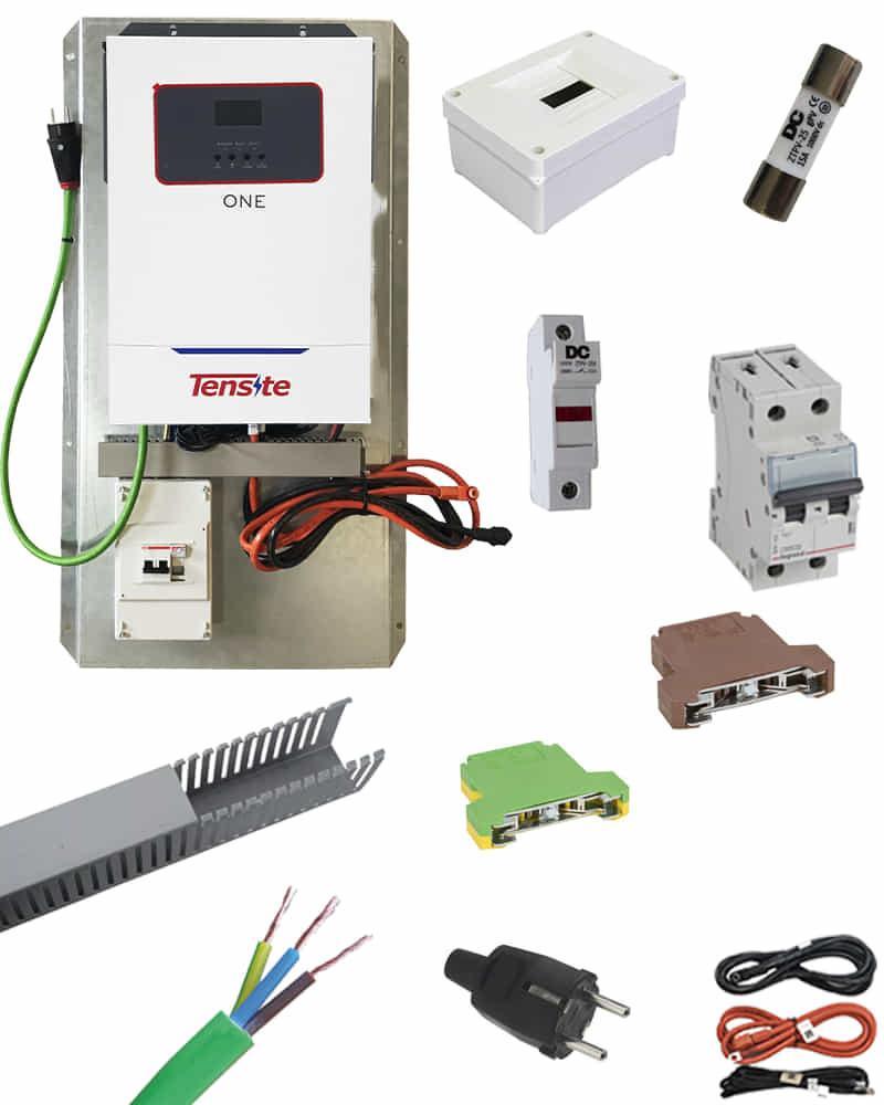 Kit Solar Aislada para Instalación Paneles Solares Tensite 5500W 48V con Batería de Litio