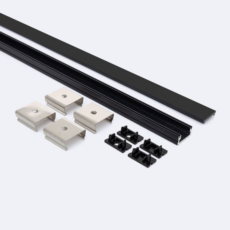 Perfil Aluminio Superficie 2m para Tira LED hasta 10 mm