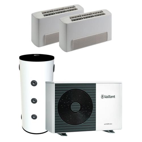 Kit Aerotermia con fancoils 8kW Vaillant Arotherm Plus para piso 100m2