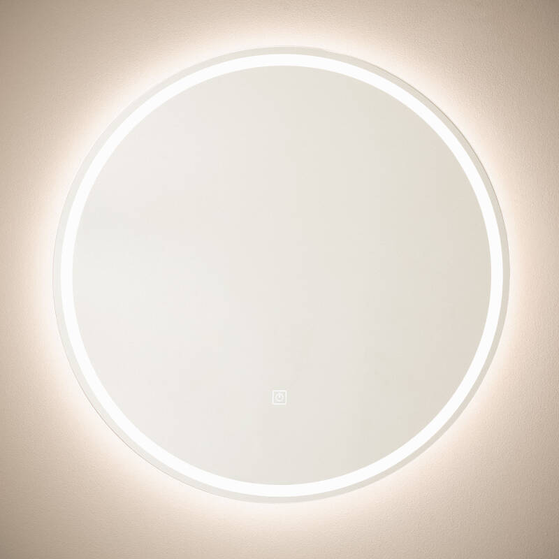 Espejo Baño con Luz LED y Antivaho Ø60 cm Jizan