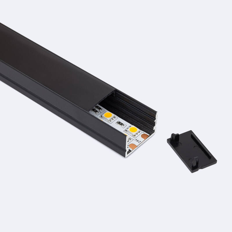 Perfil Aluminio Superficie para Tiras LED hasta 20 mm
