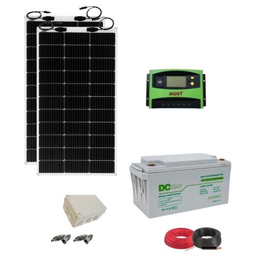 Placas Solares Flexibles 400W con Batería Camper 100Ah