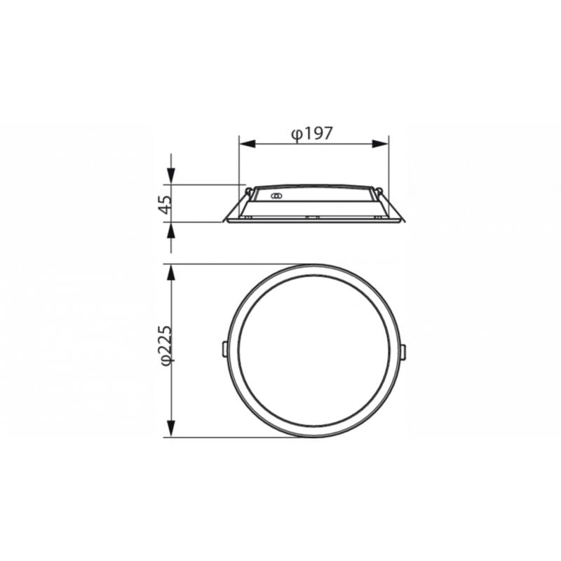 Downlight LED 19.5W CCT Seleccionable PHILIPS Ledinaire Slim Corte Ø 200 mm DN065B G3