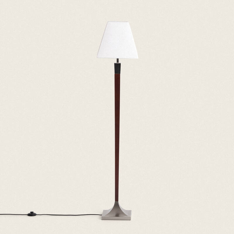 Lámpara de Pie Madera y Metal Lizza Piramis