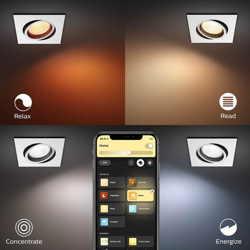 Downlight Cuadrado LED White Color 6W PHILIPS Hue Centura